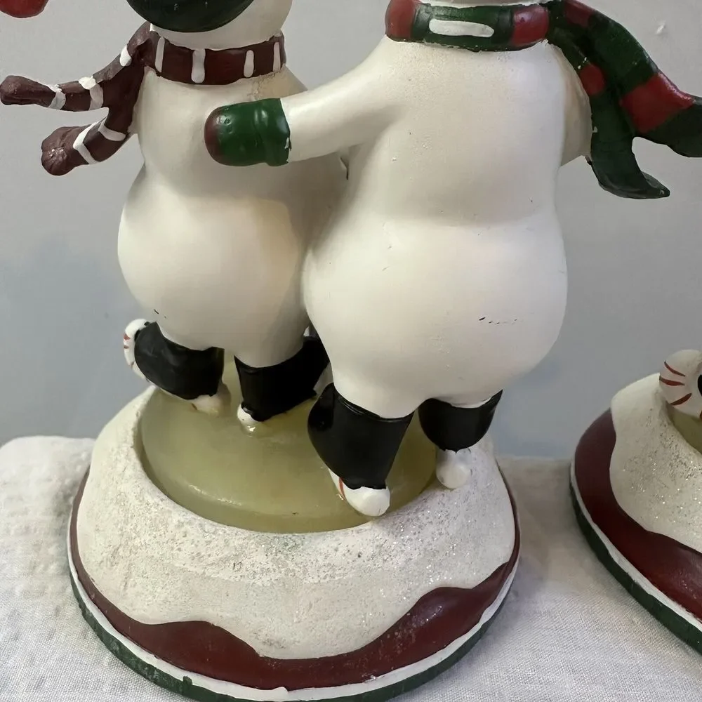 Lot Of 2 Snow Days By Jessica Flick Snowman Stocking Holder Hangers Matching Set
